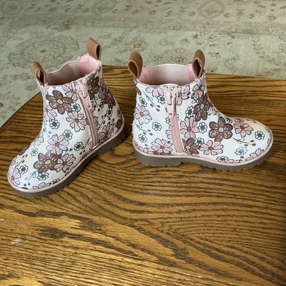 Nordstrom Jaymes Chelsea Boots in Pink Lotus Floral Combo sz 6 Toddler EUC - Picture 8 of 8
